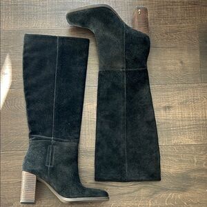Sam Edelman Black Suede Heeled Boots